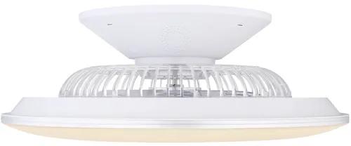 Stropný ventilátor Globo Kello Ø58 cm strieborny/biely s LED osvetlením a diaľkovým ovládaním