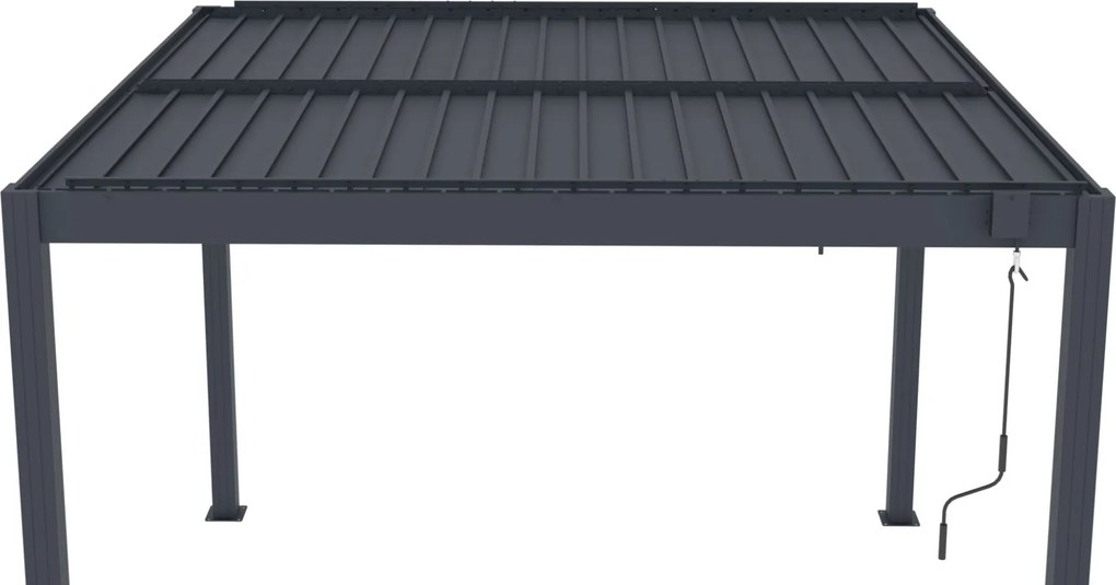 Bioklimatická pergola G21 Austin 3x3 m, antracitová hliníková