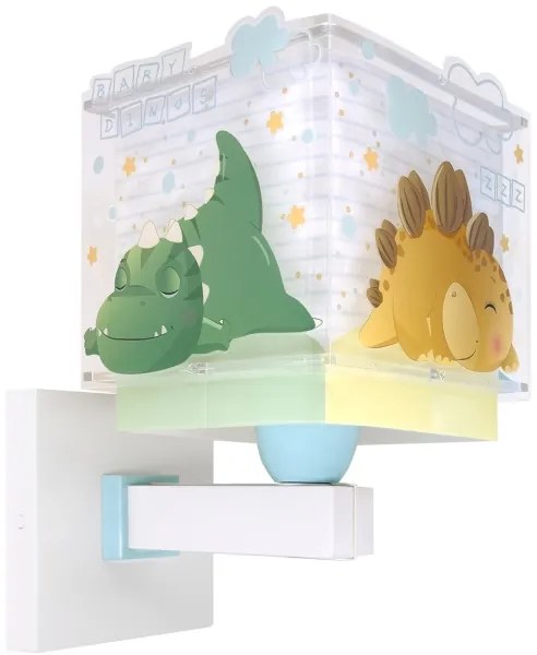 Dalber 63459 - Detská nástenná lampa BABY DINOS 1xE27/15W/230V pestrofarebná