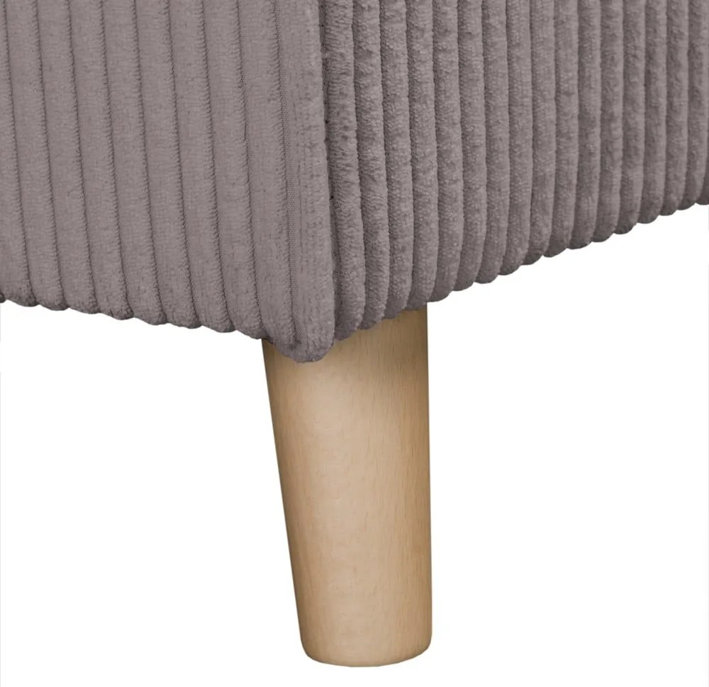 Sivý menčestrový taburet Ariella – Ropez