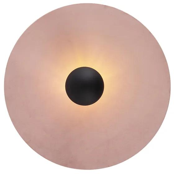 Stropné svietidlo čierne ploché tienidlo ružové 45 cm - Combi