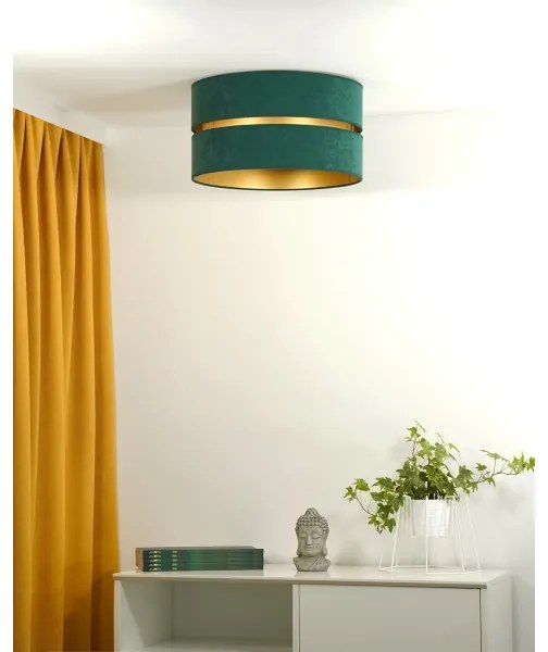 Duolla - Stropné svietidlo DUO 1xE27/40W/230V pr. 40 cm zelená/zlatá
