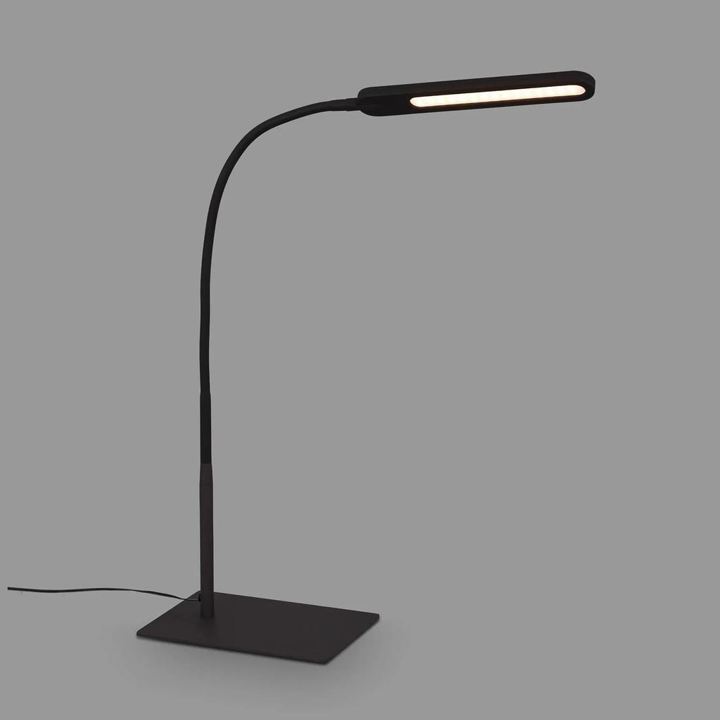 Stolová LED lampa Servo, stmievateľná, CCT, čierna
