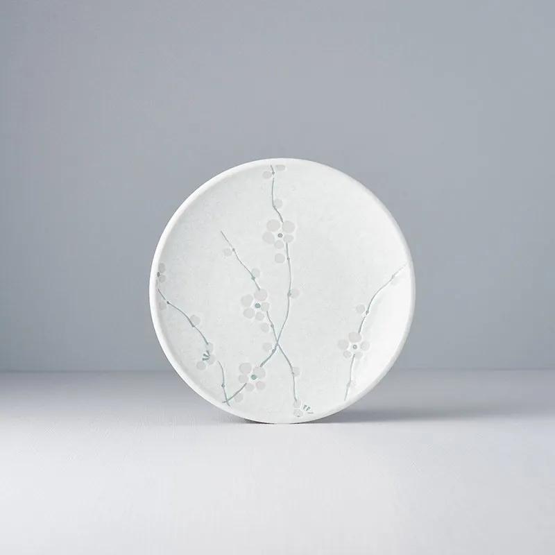 MADE IN JAPAN Dezertný tanier White Blossom 20 cm 19,5 × 2,5 cm