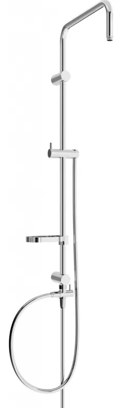 Mexen X, sprchový stĺp, sprchová hadica 150cm, mydelnička, prepínač sprchy, chrómová, 7939199-00
