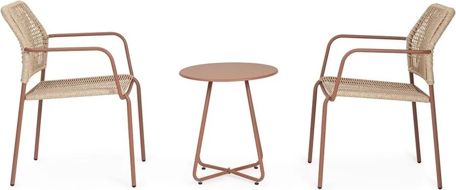 Oceľový okrúhly záhradný stolík ø 45 cm Jable – Bizzotto