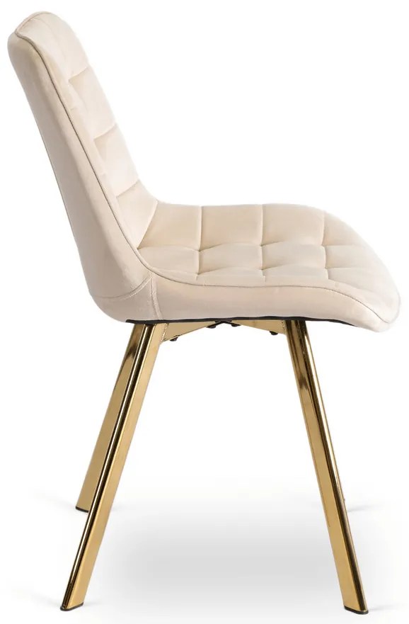 Vintino kreslo DORIS Velvet - bežová farba, nohy zlate - vintino.sk