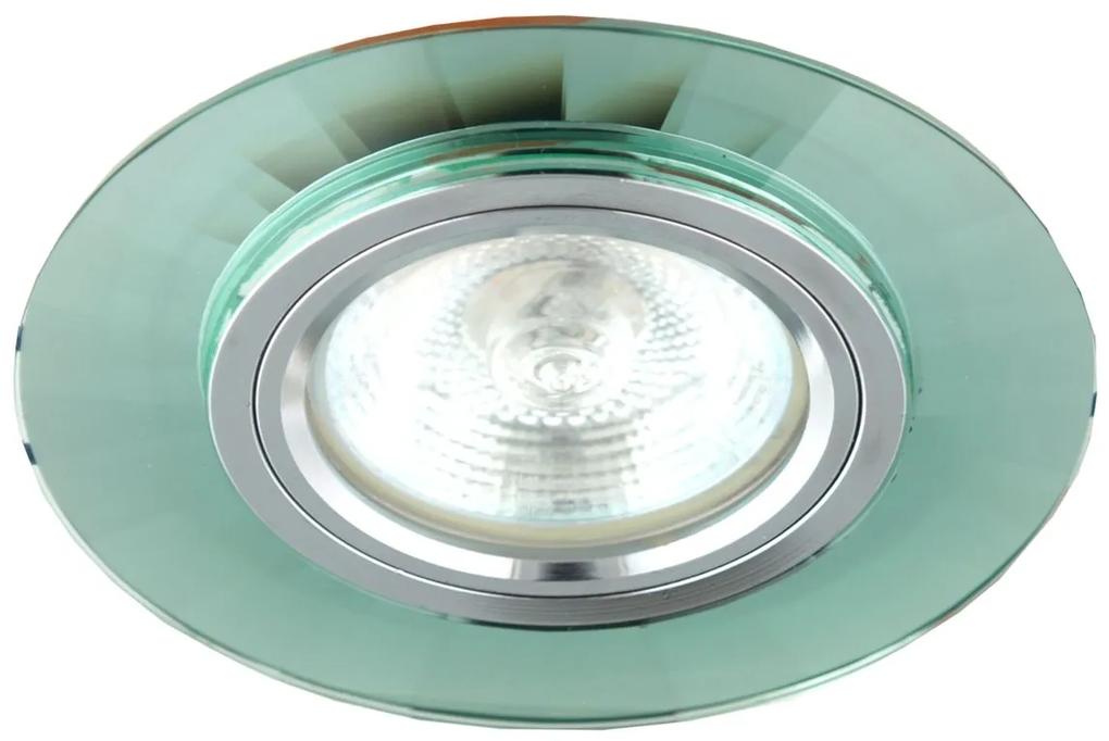 CLX Stropné moderné podhľadové osvetlenie GREGORY, 1xMR16, 50W, 9,4cm, okrúhle, zelené