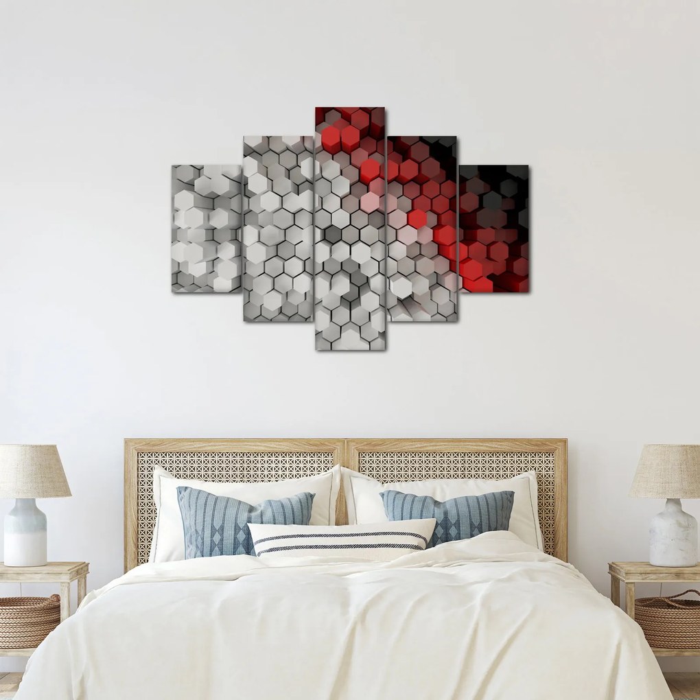 Obraz - 3D hexagóny (150x105 cm)