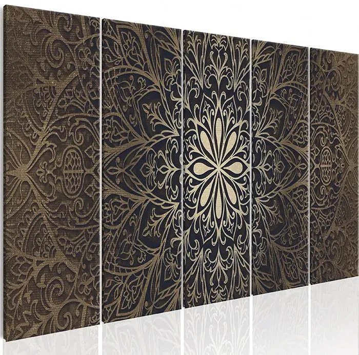 Obraz - Brown Mandala Veľkosť: 200x80, Verzia: Premium Print