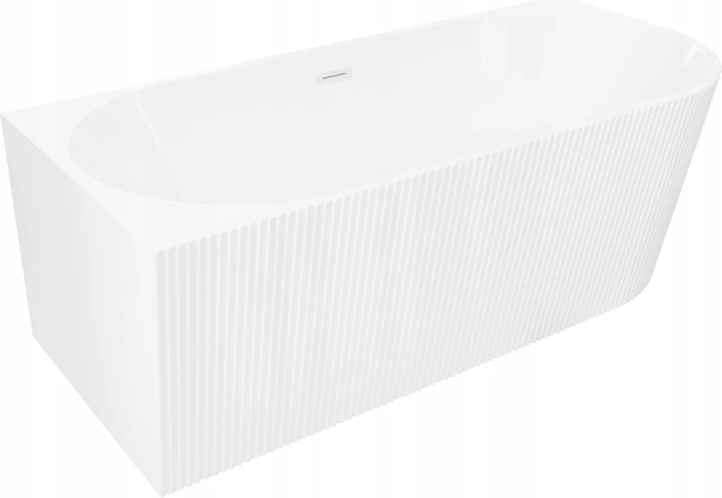 Mexen Silo rohová vaňa ľavá 170x80 cm biela s prepadom