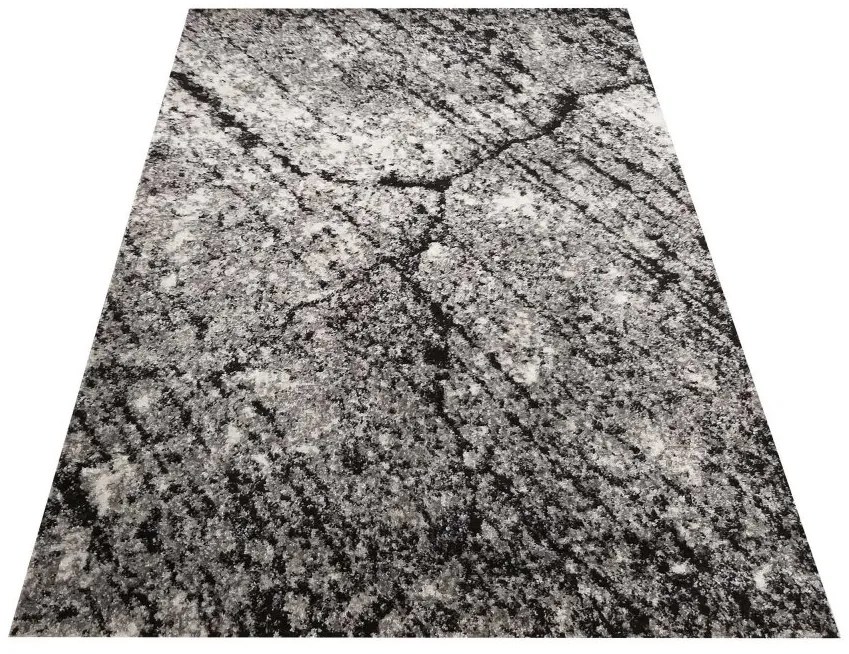Štýlový hnedý koberec s motívom mramor Šírka: 60 cm | Dĺžka: 100 cm