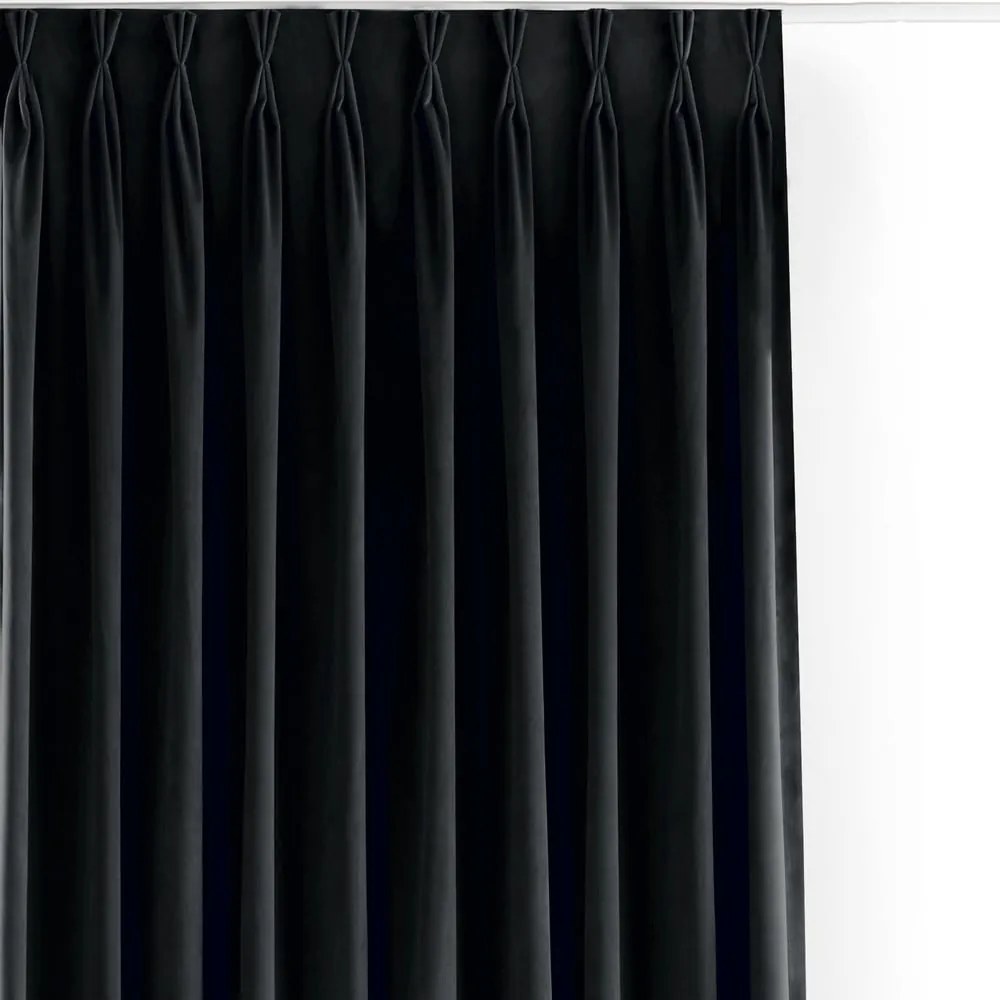 Čierny zamatový dimout záves 200x225 cm Velto – Filumi