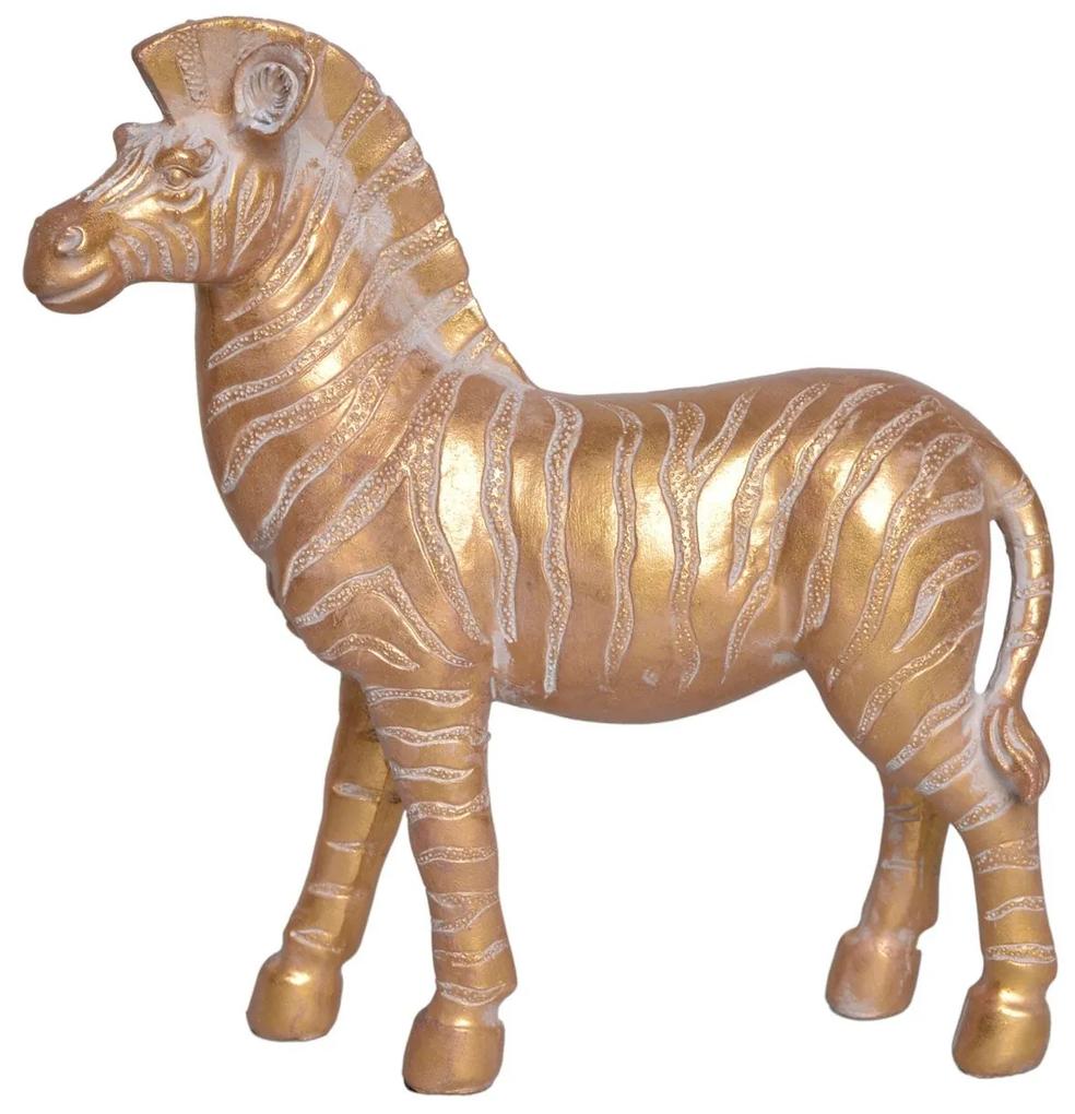 Zebra - zlatej farby, polyresin 29882