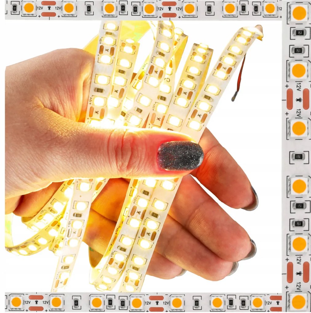 ECOLIGHT LED pásik - SMD 2835 600 - 50 m - 9,6 W/m - IP20 - neutrálna biela