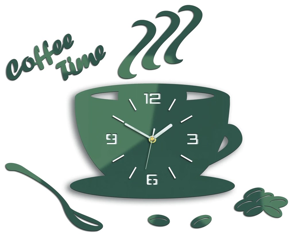 Nástenné hodiny Coffee šedé