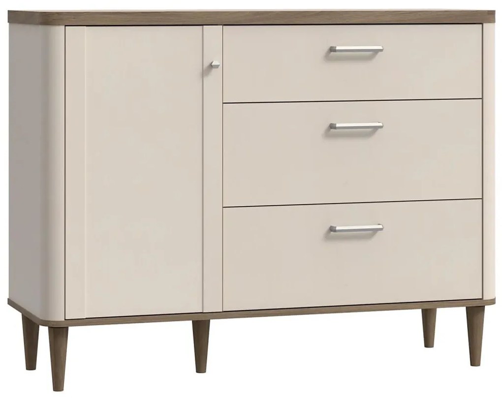 Komoda s zásuvkami VIRO hnedá/béžová