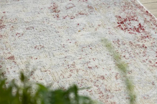 Koberec / behúň DISTIN 0828A ružový / púdrový / biely