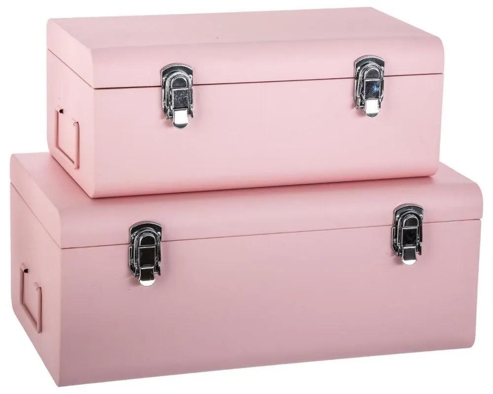 Úložný box s rukoväťou ružová - Atmosphera Créateur d'intérieur® (ennyroom.sk)