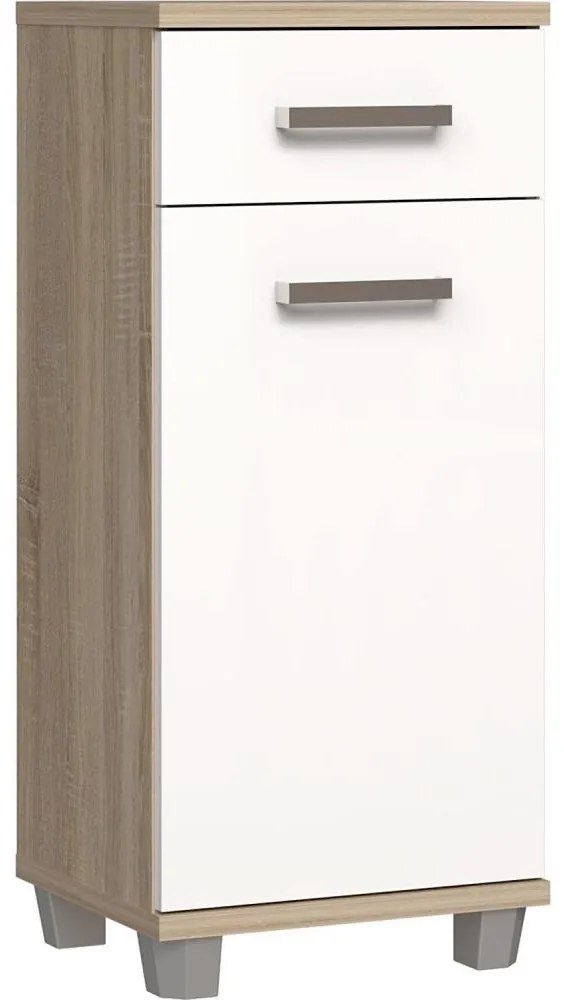 Kúpeľňová skrinka VENOM biela/dub sonoma