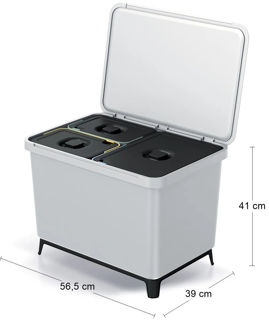 Odpadkový kôš na triedený odpad NKS60W3 43 l - popolavá