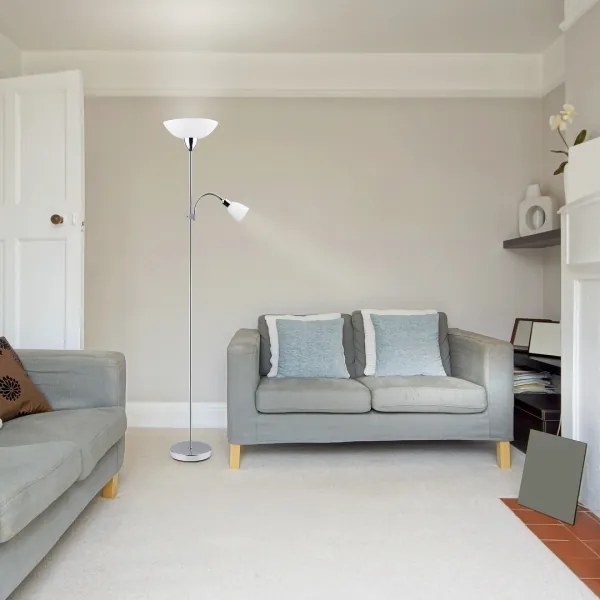 Rabalux 4059 - Stojaca lampa DIANA 1xE27/60W + E14/40W