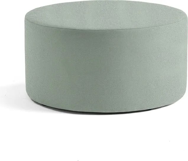 Taburet CASUAL, Ø 1000 mm, látka CURA, zelenošedá