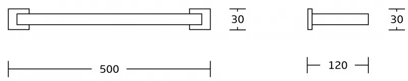 Mexen príslušenstvo, Vox sklenená polička, čierna, 707037-70