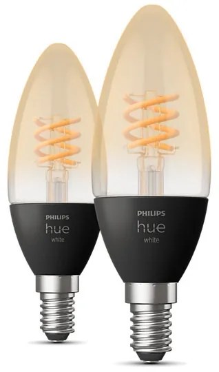 SADA 2x LED Stmievateľná žiarovka Philips Hue WHITE FILAMENT E14/4,5W/230V 2100K
