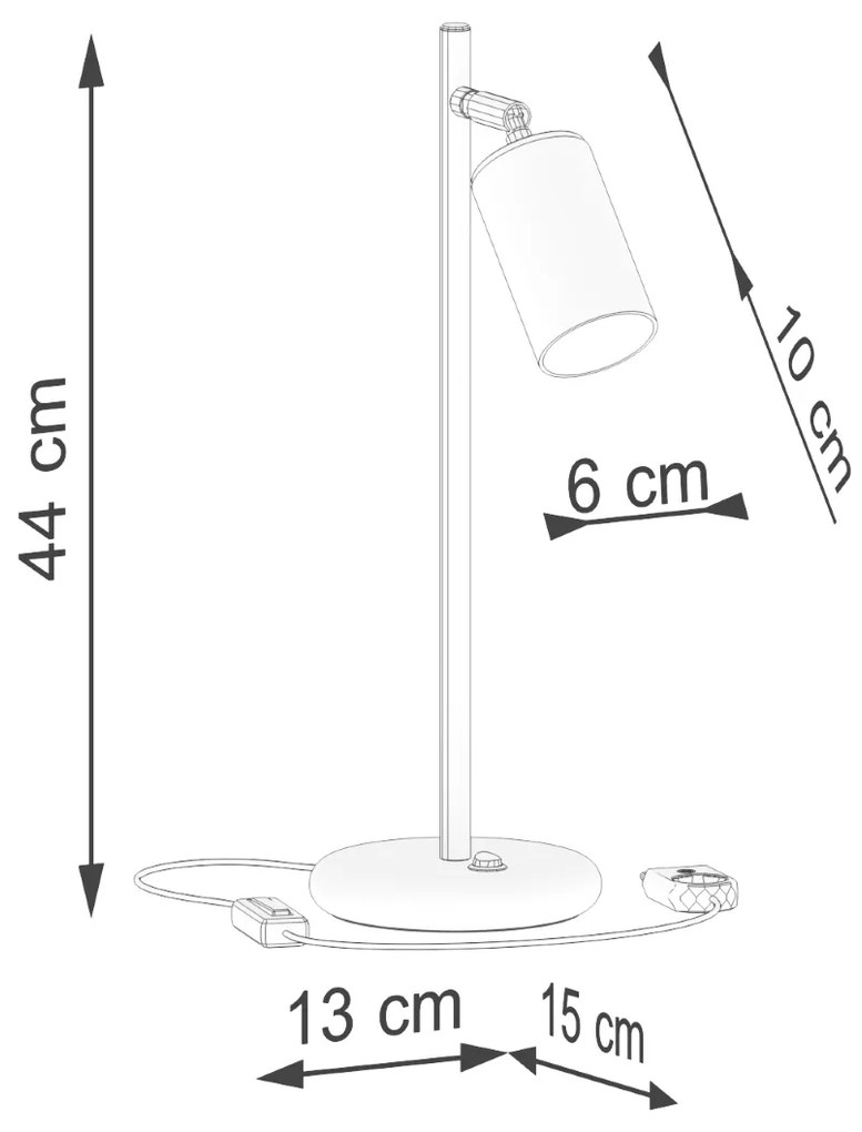 Stolná lampa Winx, 1x medené kovové tienidlo
