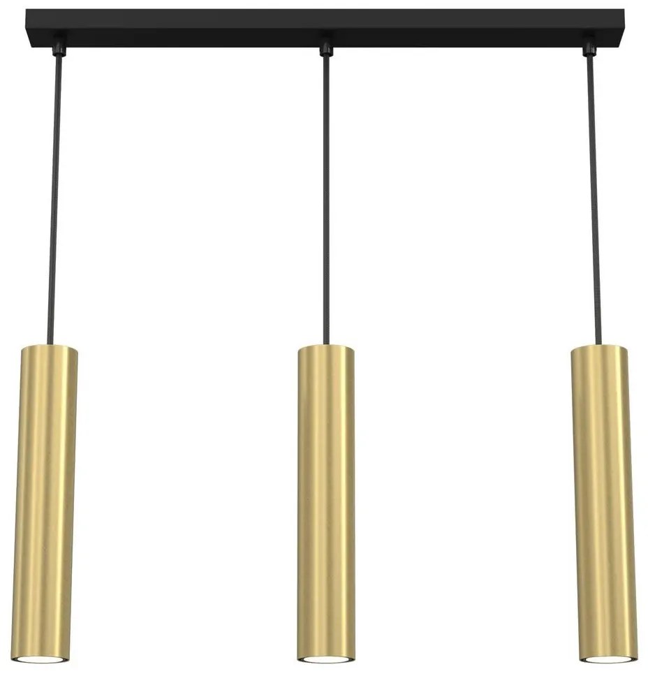 Luster na lanku RAITO 3xGU10/8W/230V mosadz