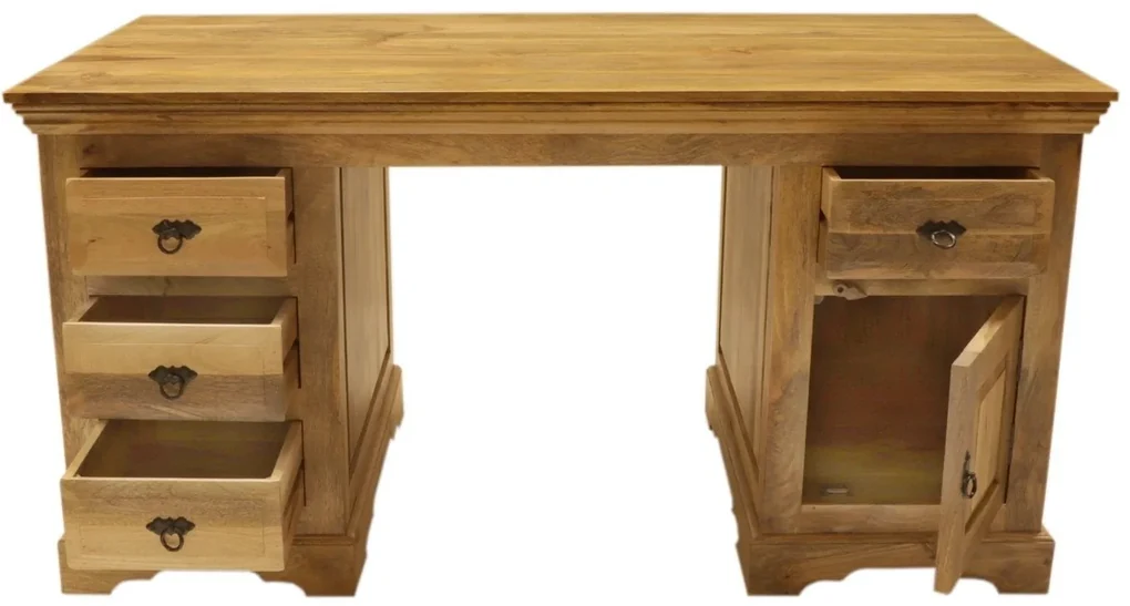 furniture-nabytek.cz - Písací stôl z masívneho mangového dreva 160x80x76