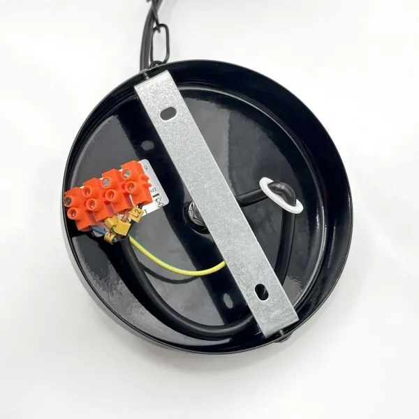 Luster na reťazi ROSA 5xE27/60W/230V čierna/šedá