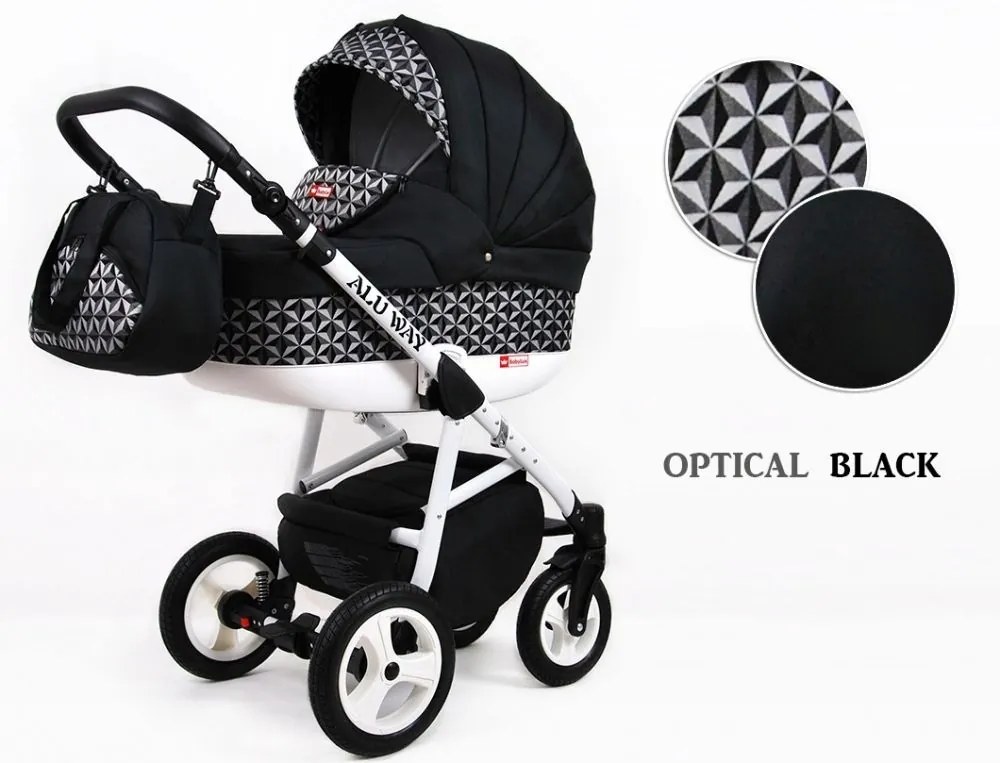 Kombinovaný kočík Raf-pol Alu way - Optical black (3-kombinácia)