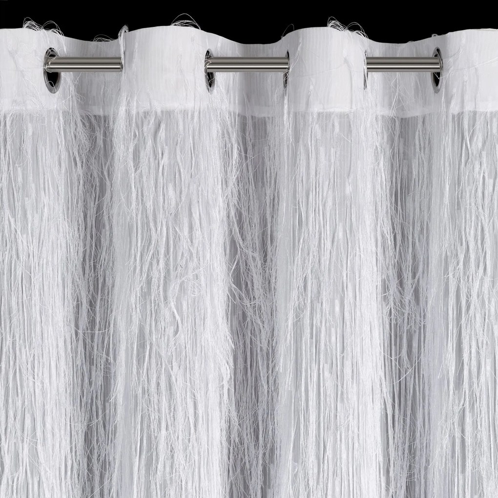 ZÁVES NA KRÚŽKOCH EVA MINGE AURORA 140X250 CM BIELA
