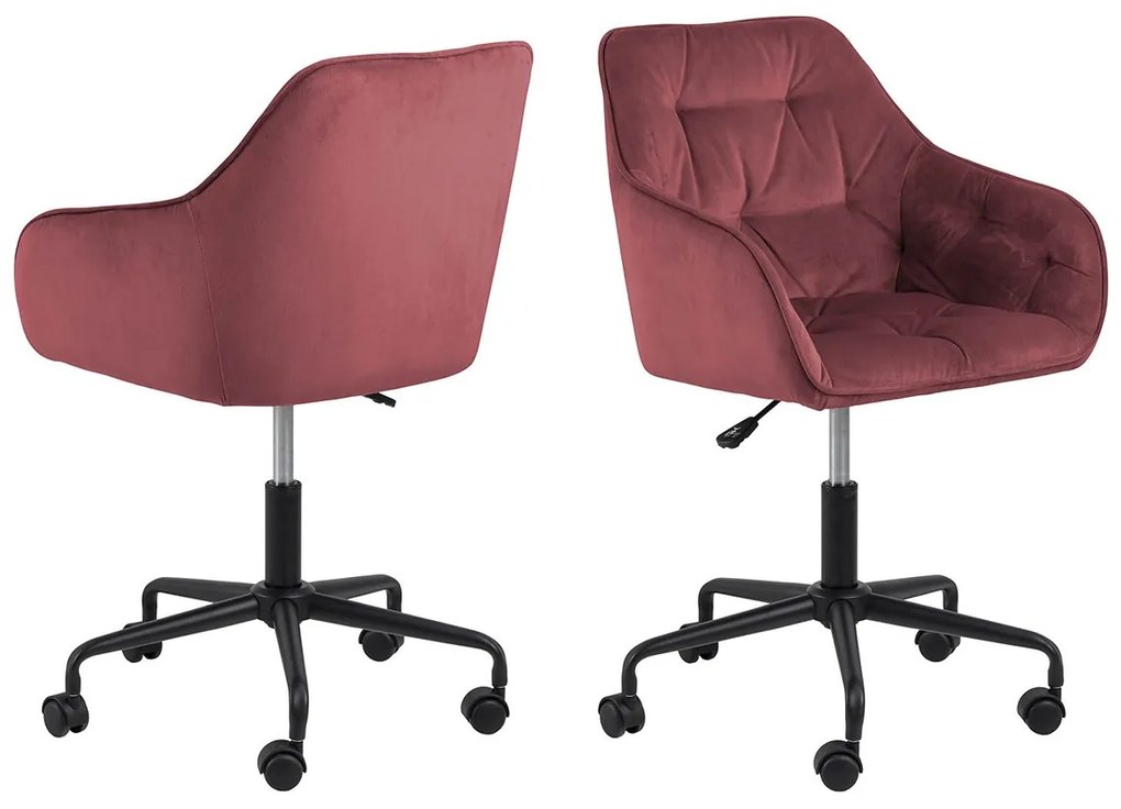 ACTONA Kancelárska stolička Brooke − červená 88,5 × 59 × 58,5 cm