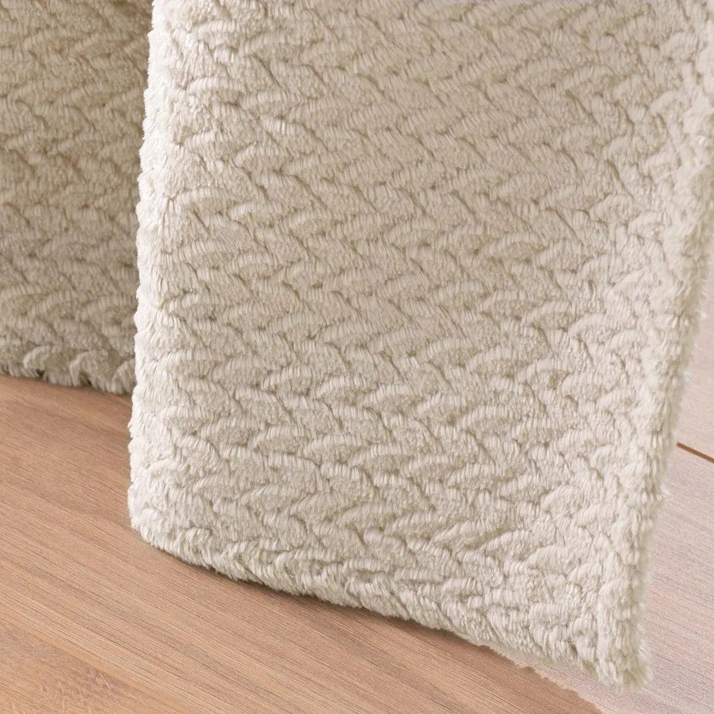 Béžový záves z mikroflanelu 140x240 cm Flanela – douceur d'intérieur