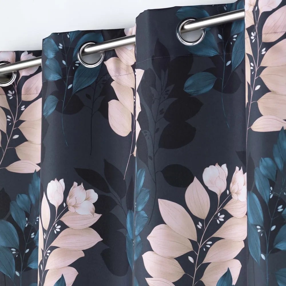 Tmavomodrý záves 140x260 cm Belline – douceur d'intérieur