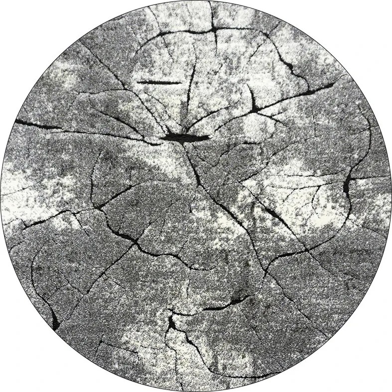 BE Koberec Miami 129 GREY Koło – sivý okrúhly Rozmer: 160 cm