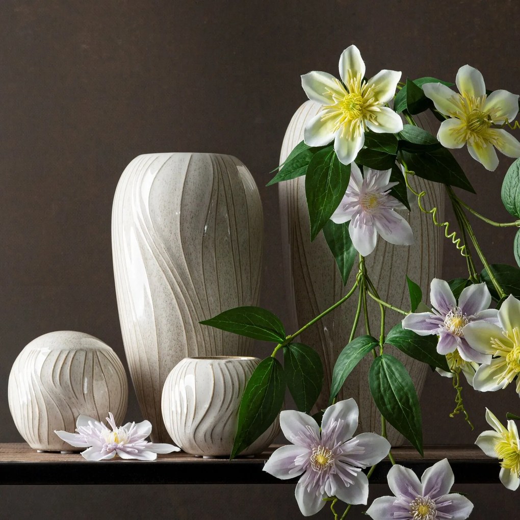 DEKORAČNÁ SOŠKA DARLA 11X11X16 CM KRÉMOVÁ ​