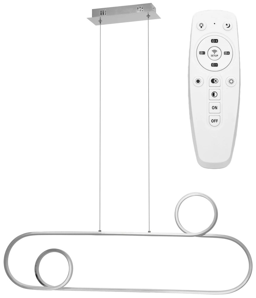 Toolight - LED závesné svietidlo APP810-CP CHROM, strieborná, OSW-09663