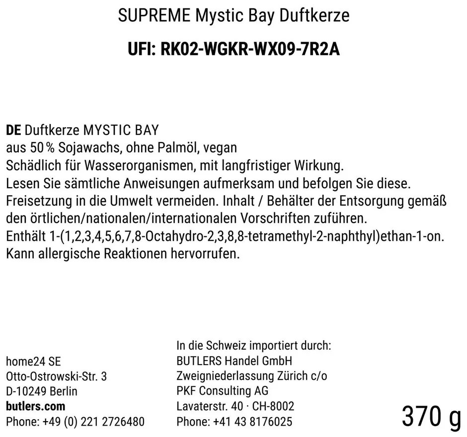 SUPREME Vonná sviečka malá Mystic Bay