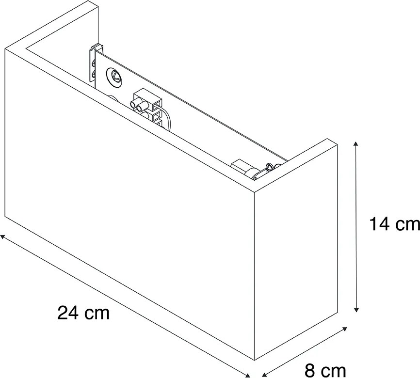 Inteligentná nástenná lampa dubové drevo 24 cm vrátane Wifi G9 - Otan