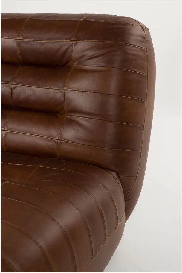 Hnedé kožené kreslo Wyatt – Dutchbone