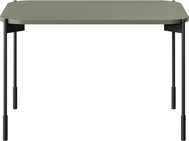 Obdĺžnikový konferenčný stolík Sonatia 70 cm na kovových nohách - olivový