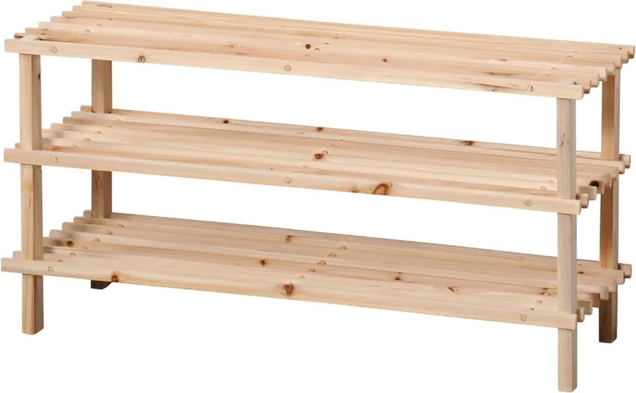 Kesper 69723 Skrinka na topánky s 3 policami, svetlá, 77 x 40 x 26 cm