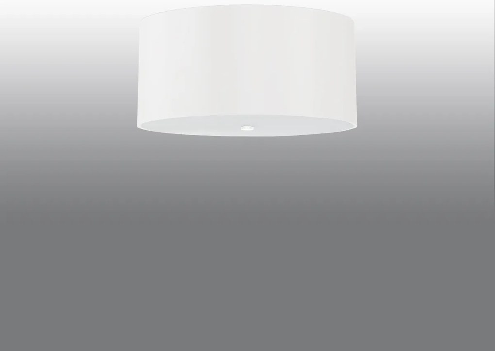 Stropné svietidlo Otto, 1x biele textilné tienidlo, (biele sklo), (fi 50 cm)
