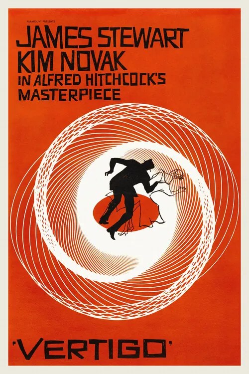 Ilustrácia Vertigo, Alfred Hitchcock