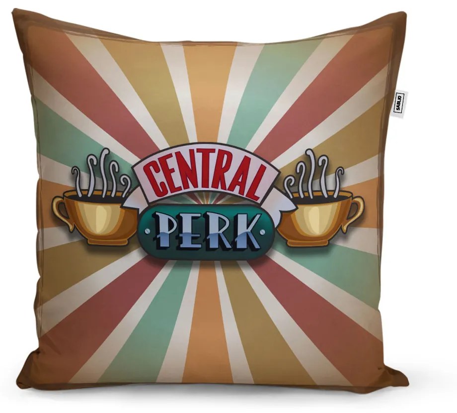 Sablio Vankúš Seriál Priatelia CENTRAL PERK Abstrakcia - 60x60 cm