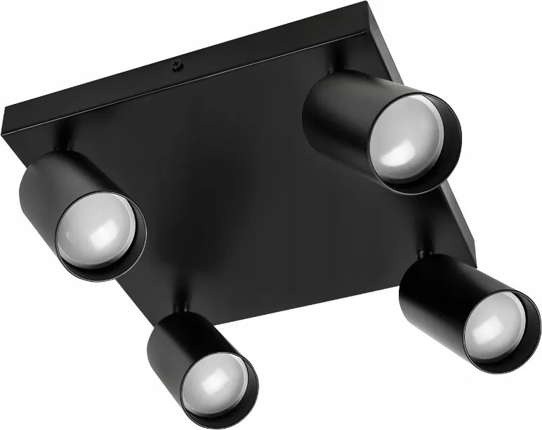 BERGE Bodové svietidlo GU10 VIKI-L 4 - čierne štvorec